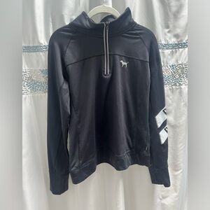Victoria's Secret (PINK) black and white quarter zip sweatshirt